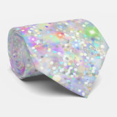 Eleganter Holographic Glam Glitzer Glitzern Krawatte (Gerollt)