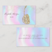 Eleganter Holographic Glitzer Headphone DJ, Confet Visitenkarte (Vorne/Hinten)