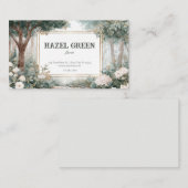 Eleganter Holzgarten Blumengoldrahmen Visitenkarte (Vorne/Hinten)
