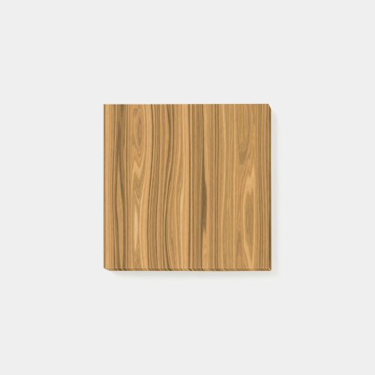 Eleganter Holzkornstil Post-it Klebezettel (Vorderseite)