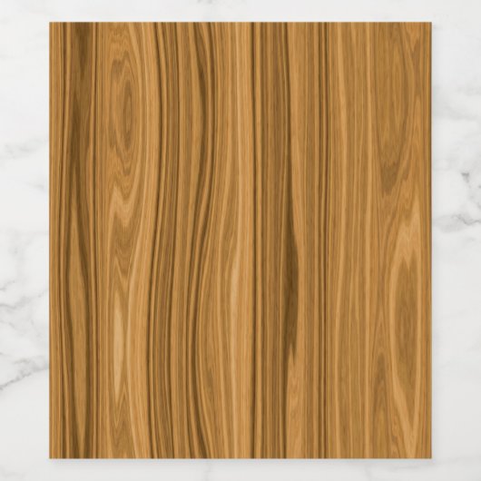 Eleganter Holzkornstil Weinetikett (Einzelnes Label)