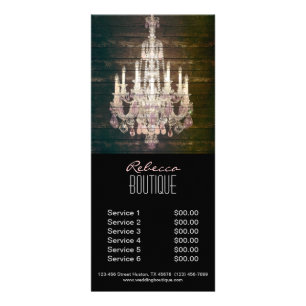 eleganter Holzmaserung-Lüster Vintage-Promotion Werbekarte