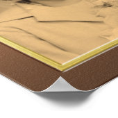 Eleganter Holzrahmen mit goldfarbenem Foto Poster (Ecke)