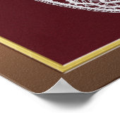 Eleganter Holzrahmen mit goldfarbenem Foto Poster (Ecke)