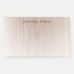 Eleganter Holzschau-Vorlage Trendy Distressed Text Post-it Klebezettel