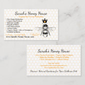 Eleganter Honigwaben Professioneller Honig Biene Visitenkarte (Vorne/Hinten)