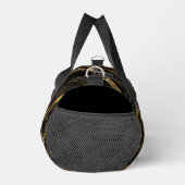 Eleganter, horizontal gestreifter Schwarz-Gold-Str Duffle Bag (Rechts)