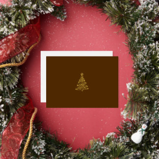 Eleganter horizontaler Weihnachtsbaum Folien Feiertagskarte