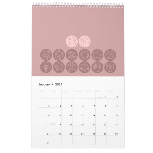Eleganter Horoskop-Kalender Kalender (Jan 2027)