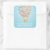 Eleganter Hot Air Balloon Baby Shower Sticker (Tasche)