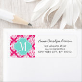 Eleganter Hot Pink Damask Personalisiert