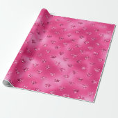 Eleganter Hot Pink Glitzer Diamonds Pattern Geschenkpapier (Ungerollt)