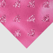 Eleganter Hot Pink Glitzer Diamonds Pattern Seidenpapier (Detail)