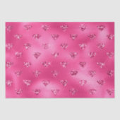 Eleganter Hot Pink Glitzer Diamonds Pattern Seidenpapier (Vorderseite)