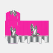 Eleganter Hot Pink Glitzer High Heel Shoe Geschenkschachtel (Ungefaltet)