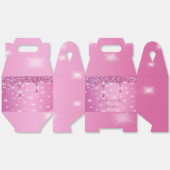 Eleganter Hot Pink Glitzer Tropfen Bachelorette Geschenkschachtel (Ungeklappt)