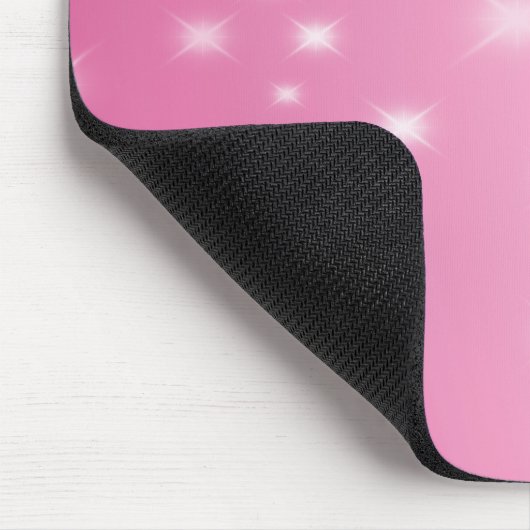 Eleganter Hot Pink Glitzer Tropfen Mousepad (Ecke)