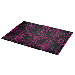 Eleganter Hot Pink und Viktorianischer Schwarz-Sty Schneidebrett