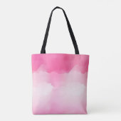 Eleganter Hot Pink Wasserfarben Splash Personalisi Tasche (Rückseite)