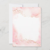 Eleganter Hübsch rosa Gold Glitzer 30. Geburtstag Einladung (Rückseite)