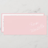 Eleganter Hübsch rosa Minimalistischer Geschäftsna (Vorne/Hinten)