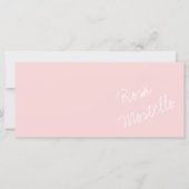 Eleganter Hübsch rosa Minimalistischer Geschäftsna (Vorderseite)