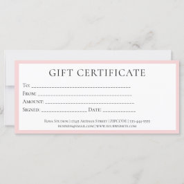 Eleganter Hübsch rosa Minimalistischer Geschäftsna