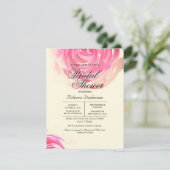 Eleganter Hübsch rosa Rosendruck Einladung (Stehend Vorderseite)