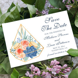 Eleganter Hübscher blumengeschmackvoller Macaron Save The Date