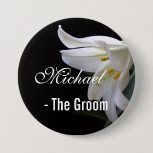 Eleganter, hübscher Braut / Bräutigam-Hochzeitskno Button