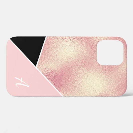 Eleganter hübscher geometrischer Rose, goldfarbene Case-Mate iPhone Hülle (Rückseite (Horizontal))