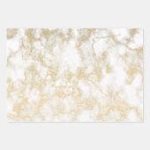 Eleganter hübscher Glitzer-Marmor Geschenkpapier Set (Vorderseite 3)