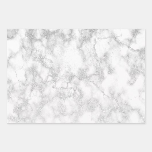 Eleganter hübscher Glitzer-Marmor Geschenkpapier Set (Vorderseite 2)