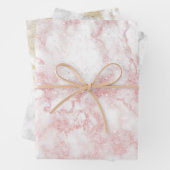 Eleganter hübscher Glitzer-Marmor Geschenkpapier Set (Beispiel)