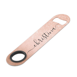 Eleganter hübscher Gradient Kupfergold-Rose Glitze Speed Flaschenöffner
