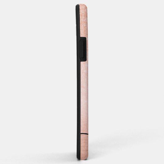 Eleganter hübscher Gradienten Kupfergold-Rose Glit Case-Mate iPhone Hülle (Hinten/Rechts)