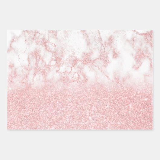 Eleganter hübscher Gradientenmarmor Geschenkpapier Set (Vorderseite)