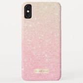 Eleganter hübscher Gürtelgraben Rose Gold Glitzer Case-Mate iPhone Hülle (Rückseite)