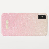 Eleganter hübscher Gürtelgraben Rose Gold Glitzer Case-Mate iPhone Hülle (Rückseite (Horizontal))