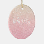 Eleganter hübscher Gürtelgraben Rose Gold Glitzer Keramik Ornament (Rechts)