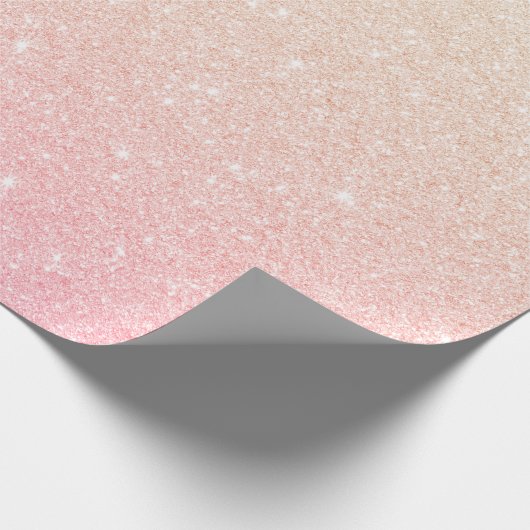 Eleganter hübscher Gürtelgradientengold-Glitzer Geschenkpapier (Ecke)