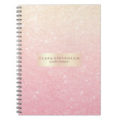 Eleganter hübscher Gürtelgradientengold-Glitzer Notizblock (Vorderseite)