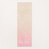 Eleganter hübscher Gürtelgradientengold-Glitzer Yogamatte (Vorderseite)