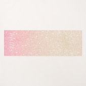 Eleganter hübscher Gürtelgradientengold-Glitzer Yogamatte (Vorderseite (Horizontal))