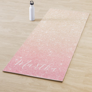 Eleganter hübscher Gürtelgradientengold-Glitzer Yogamatte