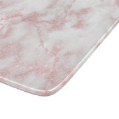 Eleganter hübscher Rose Goldbarsch Glitzer weißer  Schneidebrett (Ecke)