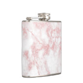 Eleganter, hübscher Rose, Goldgold Glitzer, weißer Flachmann (Rechts)