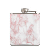 Eleganter, hübscher Rose, Goldgold Glitzer, weißer Flachmann (Rückseite)