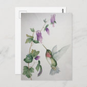 Eleganter Hummingbird Garden Postkarte (Vorne/Hinten)
