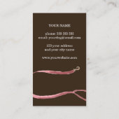 Eleganter Hundesitter, Aquarellblütenhund Visitenkarte (Rückseite)